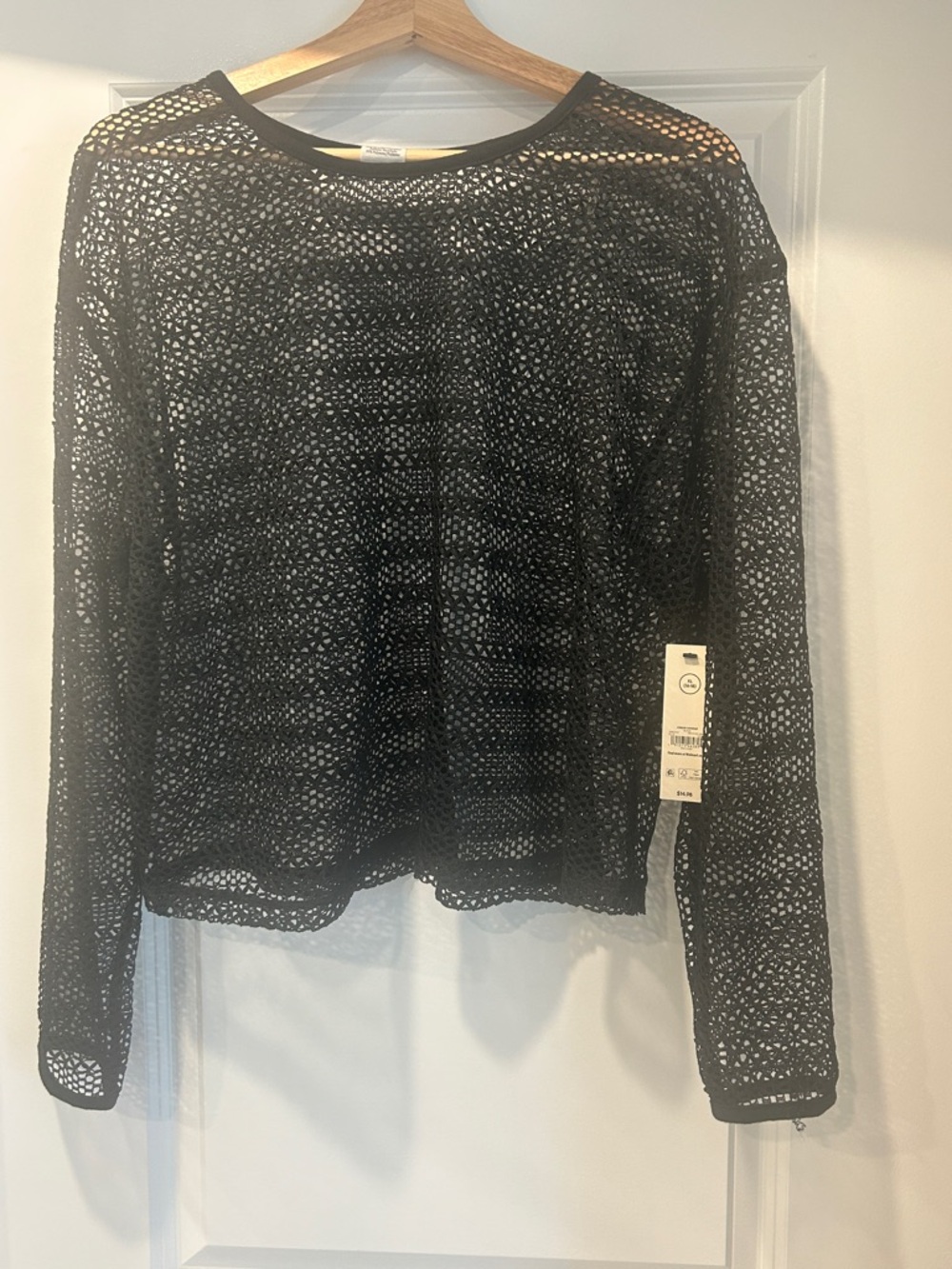 Brand New No Boundaries Black Crochet Swim Coverup